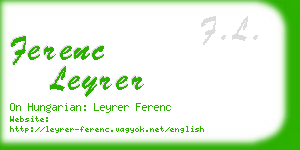 ferenc leyrer business card